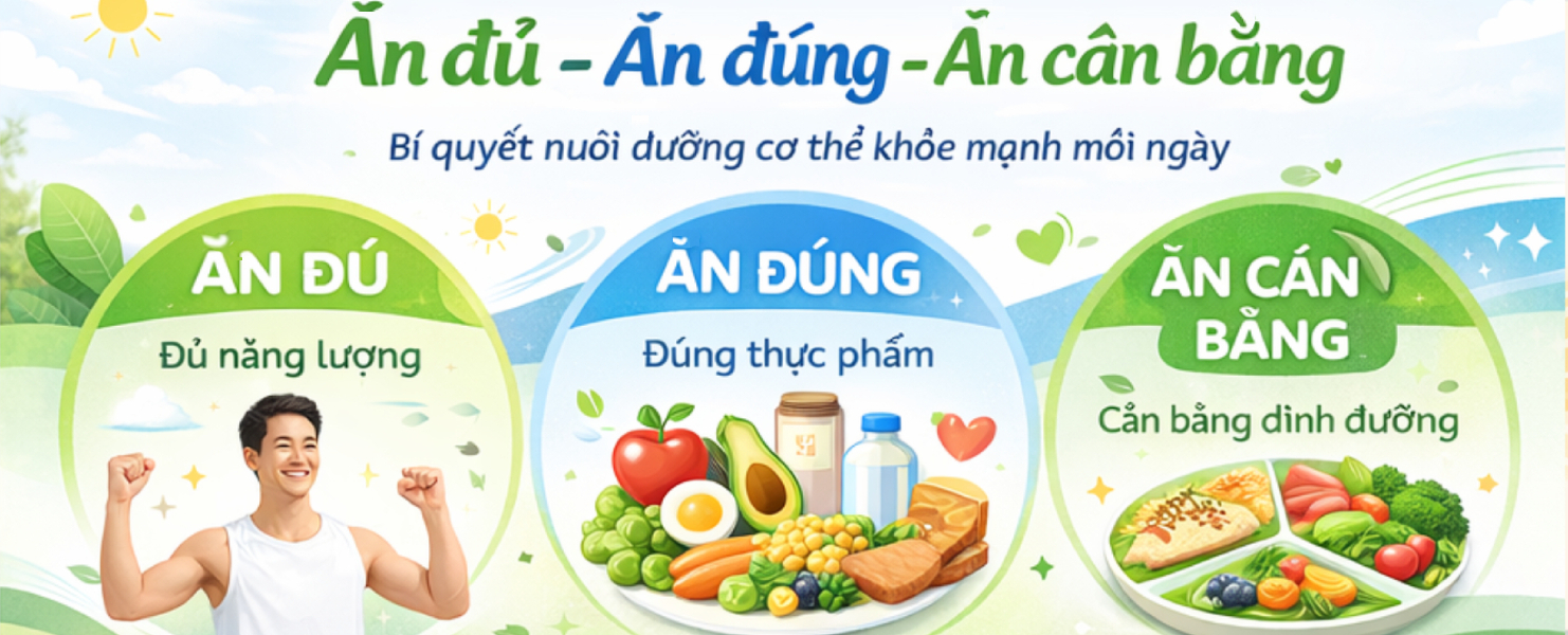 Ăn đủ – ăn đúng – ăn cân bằng