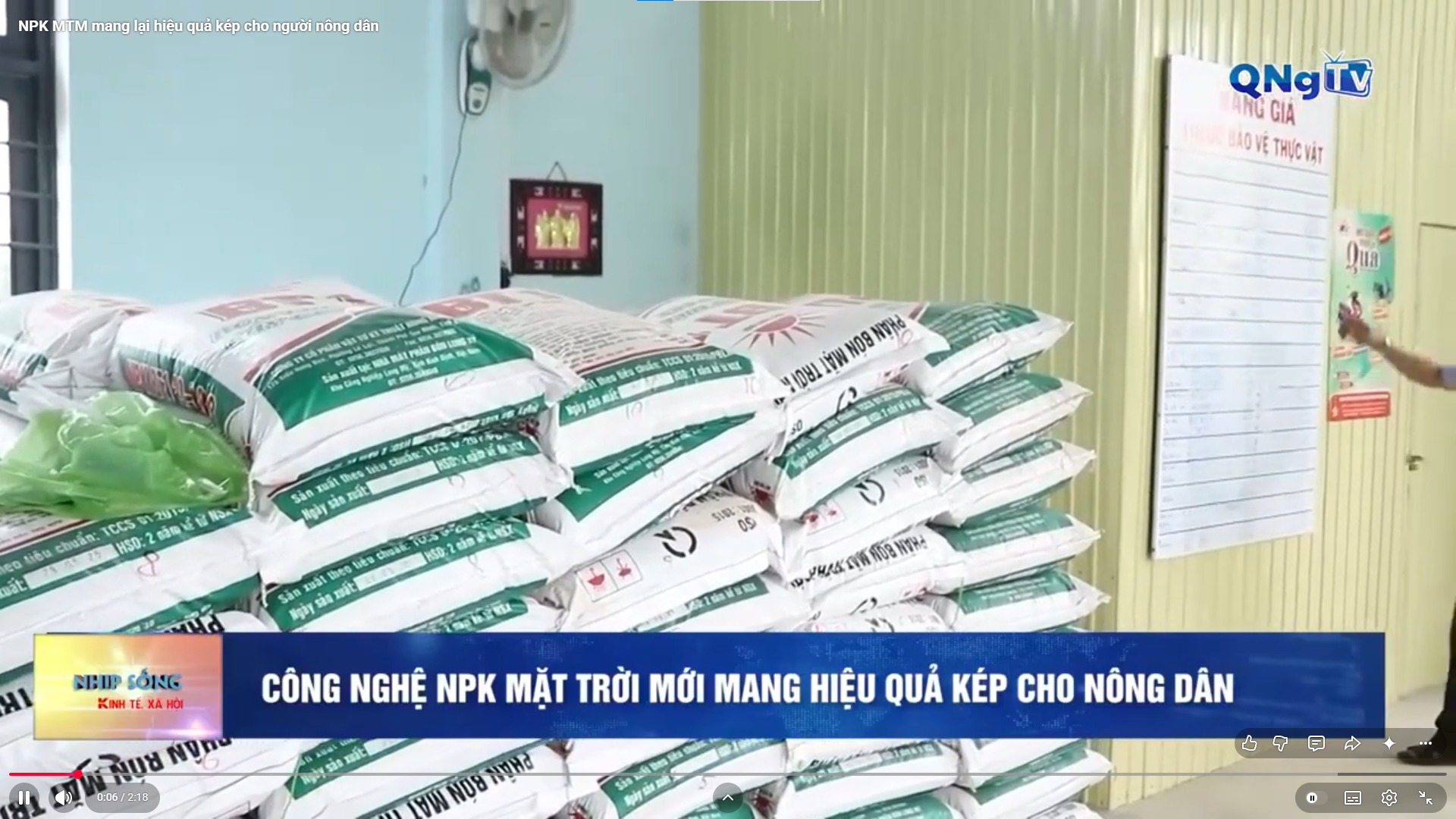 NPK MTM mang lại hiệu quả kép cho người nông dân