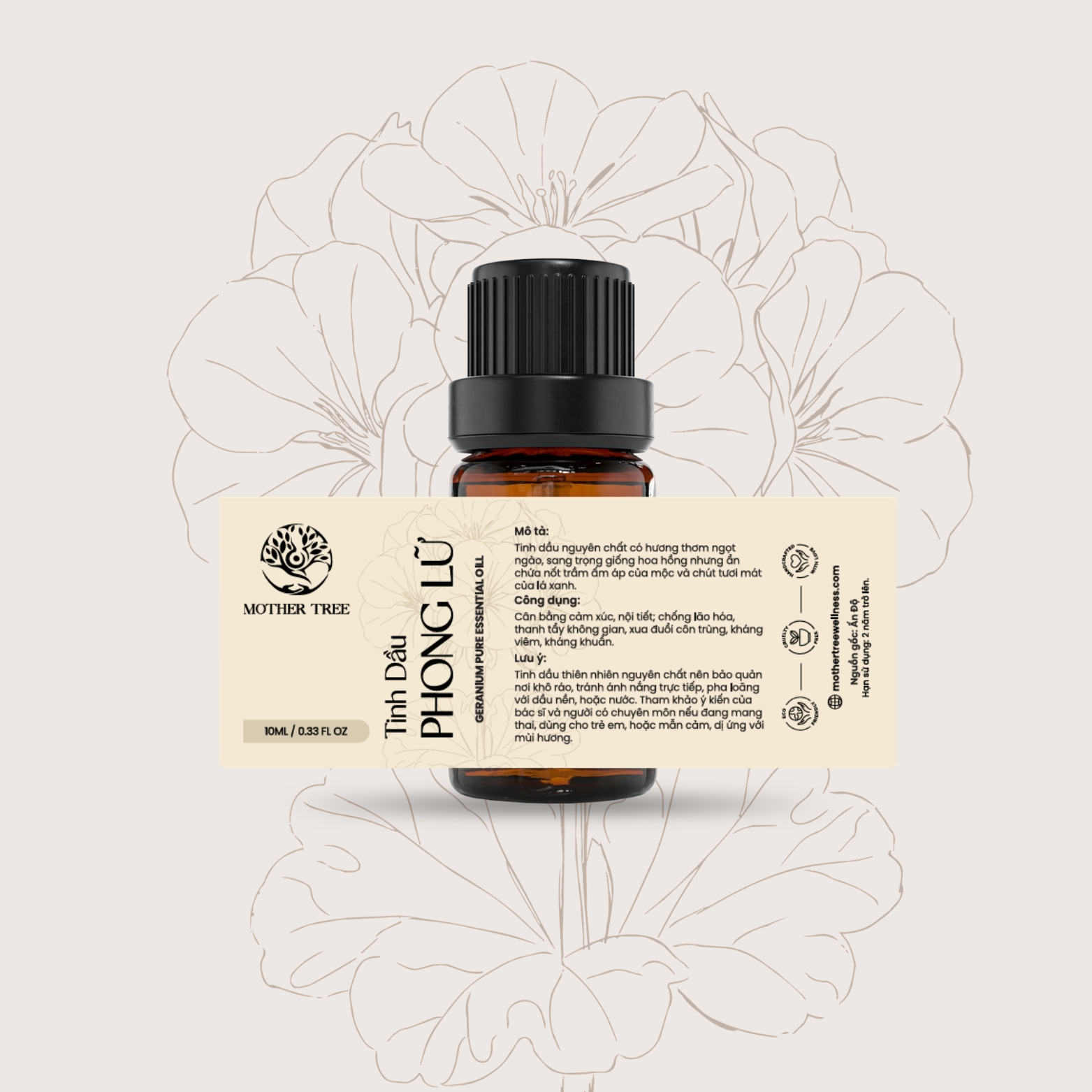 Tinh Dầu Phong Lữ - Geranium Pure Essential Oil