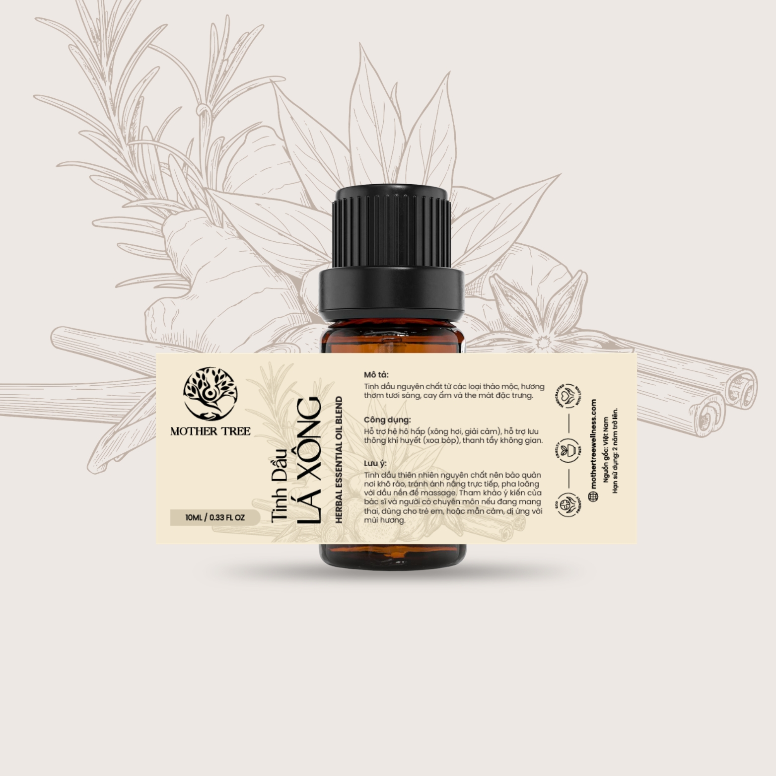Tinh Dầu Lá Xông - Herbal Essential Oil Blend