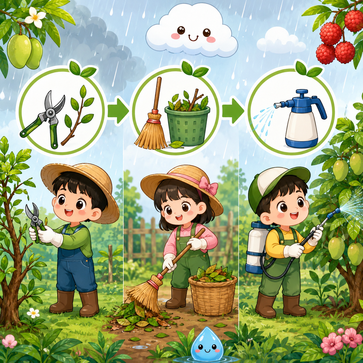 Bộ 3 giúp hạn chế nấm bệnh mùa mưa hiệu quả trên cây trồng