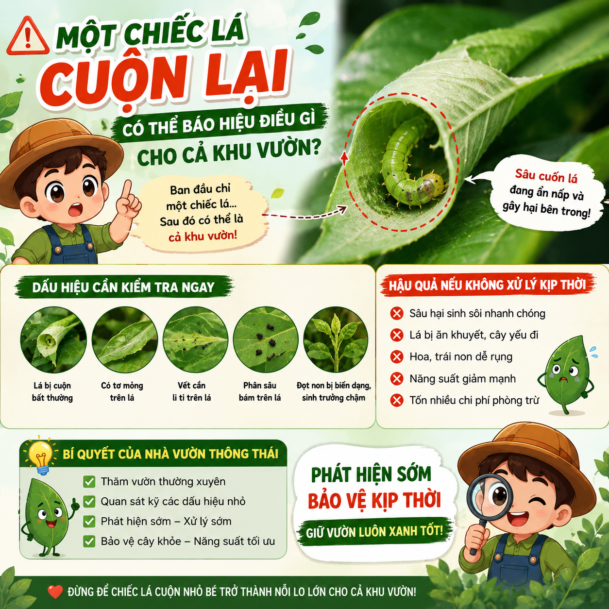 Một Chiếc Lá Cuộn Lại Có Thể Báo Hiệu Điều Gì Cho Cả Khu Vườn?