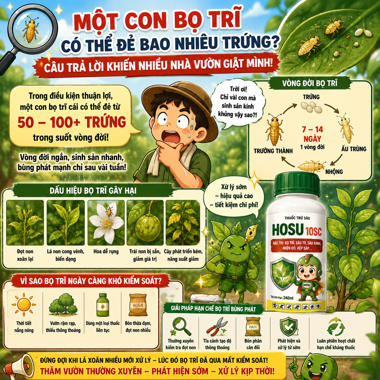 Một con bọ trĩ có thể đẻ bao nhiêu trứng? Câu trả lời khiến nhiều nhà vườn giật mình