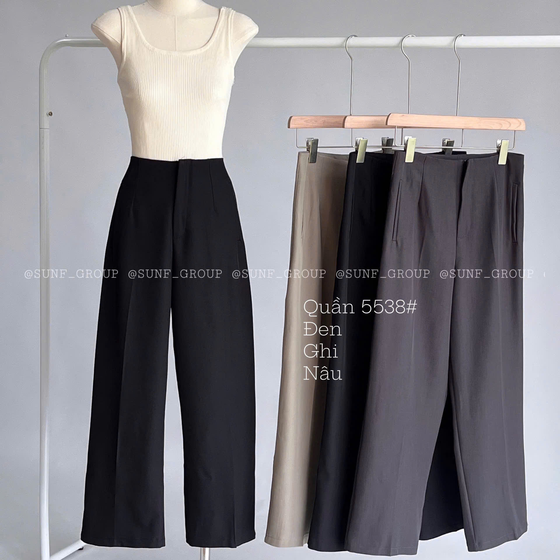 Quần Suông Cạp Cao