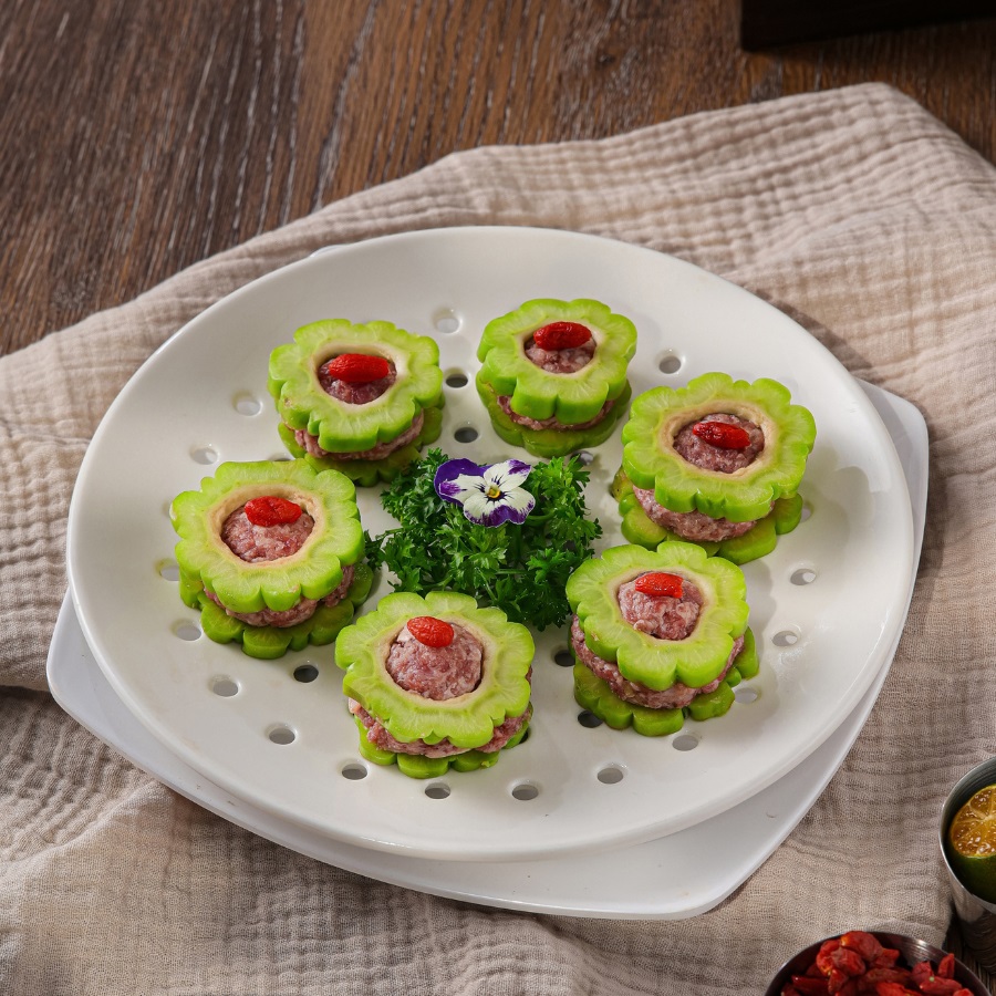 Bò viên Aukobe tươi hấp khổ qua