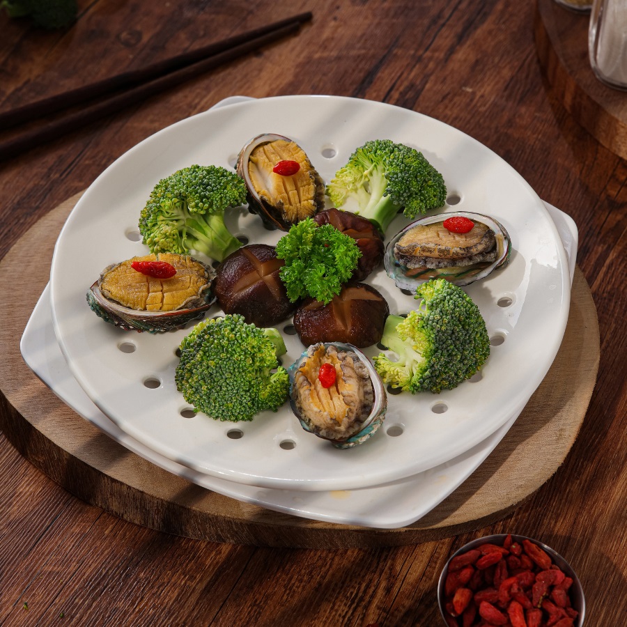 Bào ngư hấp bông cải