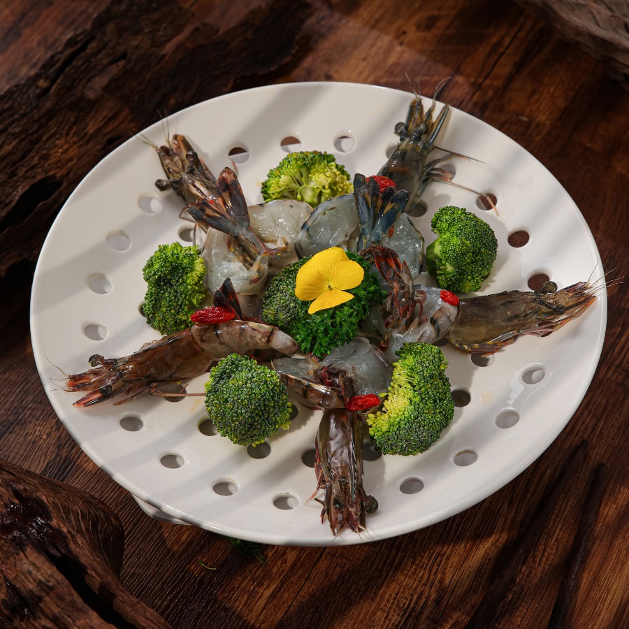 Tôm hấp bông cải xanh