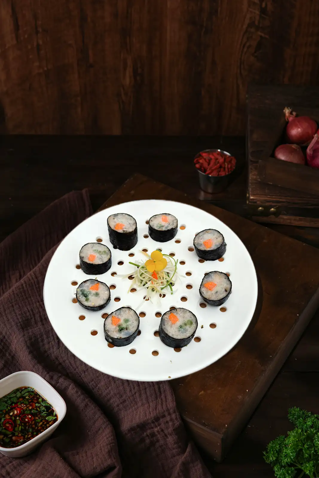 Rong Biển Cuộn Tôm - (Seaweed-Wrapped Shrimp Roll