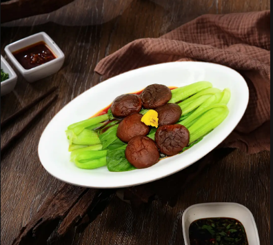 Cải Thìa Xào Nấm Đông Cô - (Stir-fried Bok Choy with Shiitake Mushrooms)