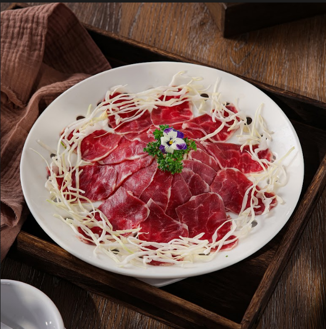 Lõi Bắp Hoa Hấp Cải Mầm - (Steamed Beef Heel Muscle with Sprouted Greens)