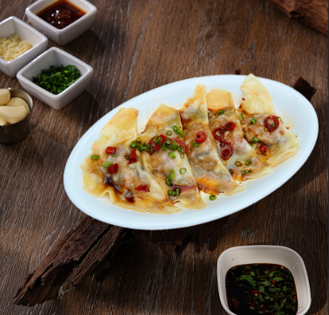 Sủi Cảo Bò Sốt Tứ Xuyên-(Sichuan-style beef dumplings)