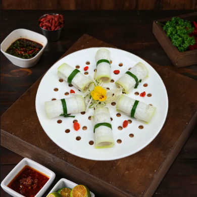 Bầu Hấp Nhân Tôm - (Steamed Gourd Stuffed with Shrimp)